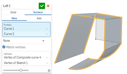 ejemplo de cómo utilizar una curva compuesta en una herramienta de operación, como Solevación