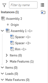 Ícono de Configuración en la lista de instancias