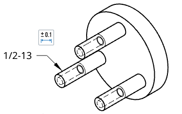 Anotación de rosca en el dibujo