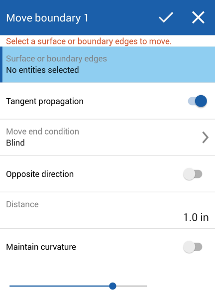 Cuadro de diálogo Mover límite para Android