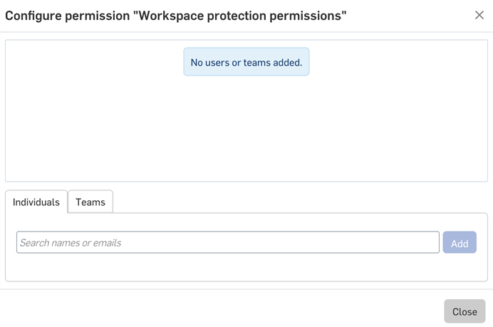 Cuadro de diálogo Configurar permisos