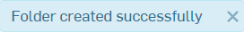 Alerta de carpeta creada correctamente en My Onshape