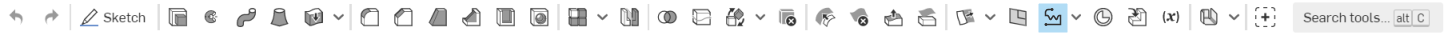 Barra de herramientas de operaciones con el icono de la operación Curva compuesta resaltado