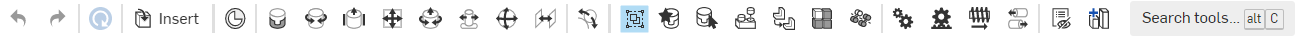 Barra de herramientas Ensamblaje con el icono de la operación Grupo resaltado