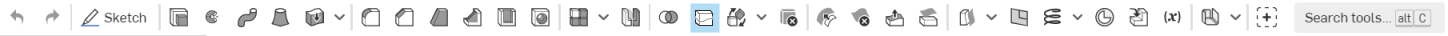 Barra de herramientas de operaciones con el icono de la operación Partición resaltado