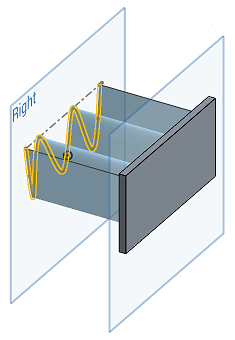 Ejemplo de extrusión hasta la siguiente