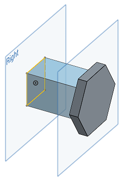 Ejemplo de extrusión hasta la siguiente