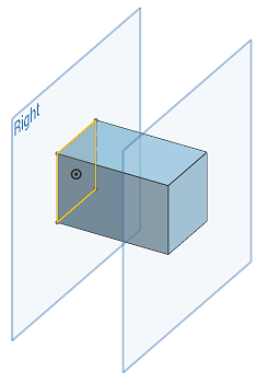 Ejemplo de extrusión hasta la cara