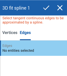 Cuadro de diálogo Ajuste a spline 3D para Android