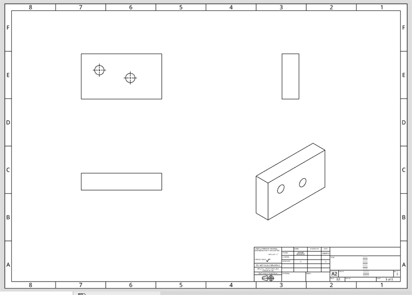 Suggested views inserted into a drawing