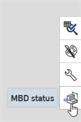 Accessing the MBD status panel