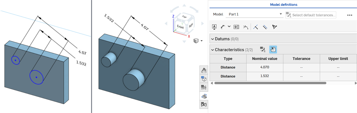 Minimum and maximum sketch dimensions example