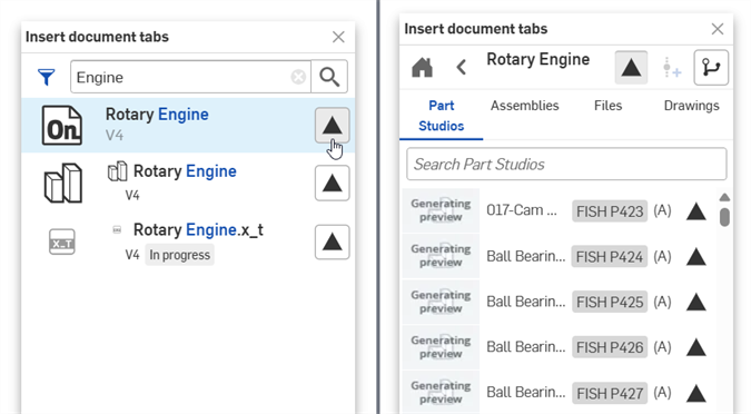 Inserting revisioned parts into the Publication