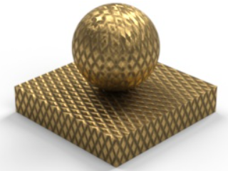 Knurling gold metal example