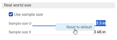 Reset to default context menu option