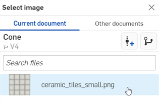 Seleccione un cuadro de diálogo de imagen con un archivo de relieve personalizado