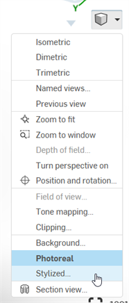 Selección de Estilizado en las herramientas de vista