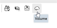 Volume button on toolbar