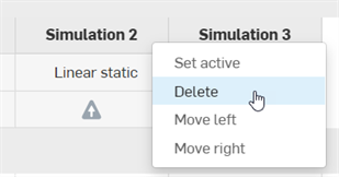 Cómo eliminar una simulación desde la tabla