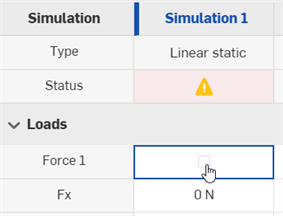Inhabilitación de las fuerzas de una simulación de la tabla