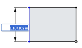 The value field in the dimension is active and ready for input