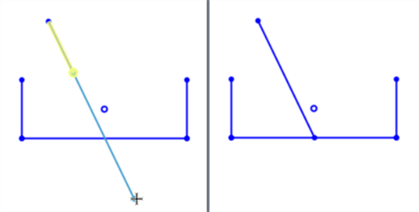 Alargar una línea con geometría intersecante