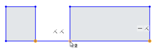 Example of a midpoint between 2 points on a line