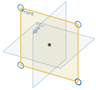 Ejemplo de geometría predeterminada, con el plano frontal seleccionado