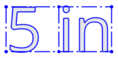 Variable Longitud en el boceto de texto