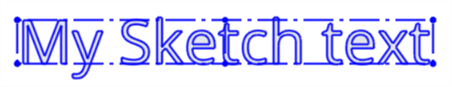 Texto de boceto con una variable