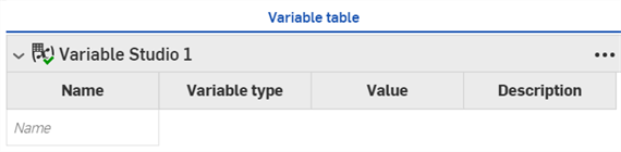 Se creó una nueva tabla de variables