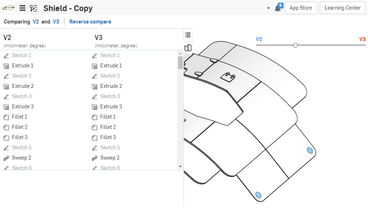 Ouvrir la comparaison 3D