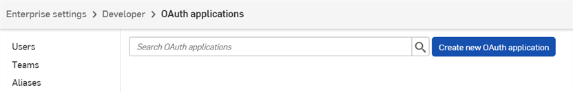 Create new OAuth application