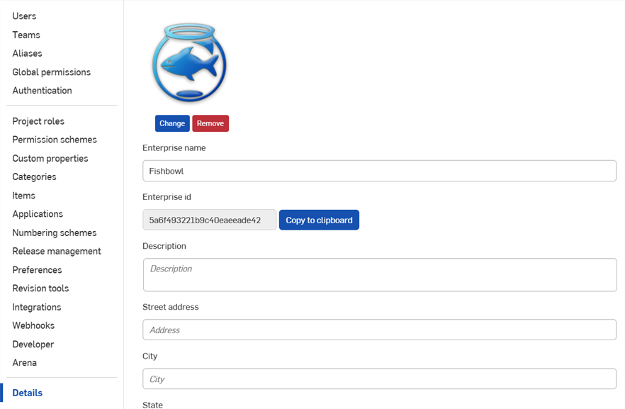 Paramètres Enterprise : détails