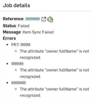 Job errors