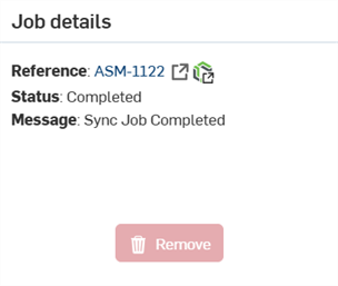 Job queue details panel
