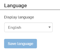 Language dropdown