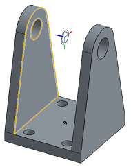 Example of  creating a Mate connector halfway between two entities on the part