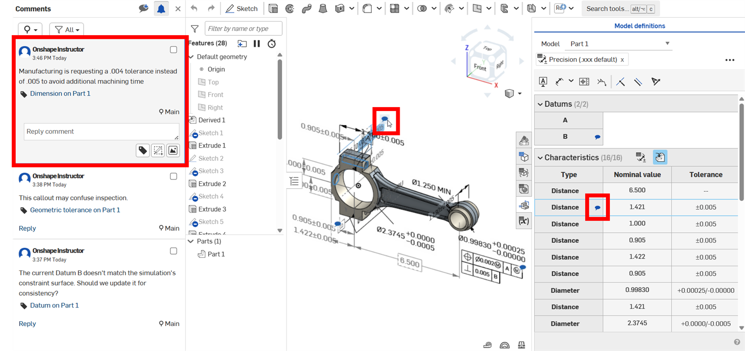 Commenter les annotations MBD