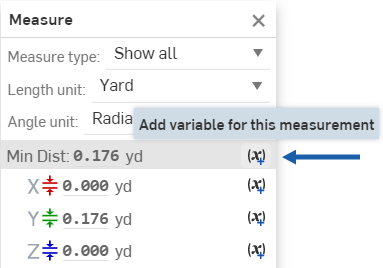 Image highlighting add variable option in Measure tool dialog