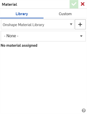 Material dialog