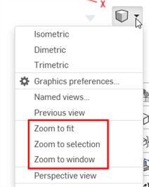 Options de caméra et de rendu : Zoom