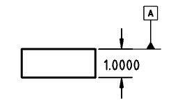 exemple d'association d'un datum à une ligne d'extension de cote