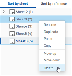 Delete sheet