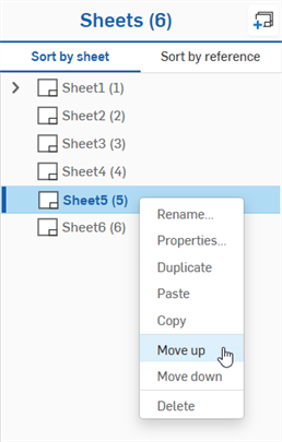 exemple de réorganisation des feuilles et des vues