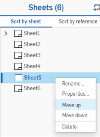 exemple de réorganisation des feuilles et des vues