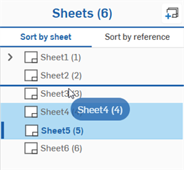 exemple de réorganisation des feuilles et des vues