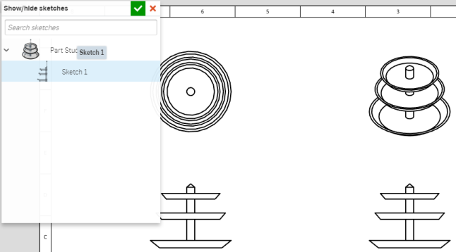 example of how to hide a sketch