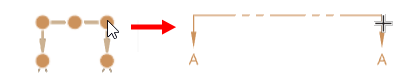 selecting the view plane line and using the snap point at the ‘elbow’ of the arrow to drag the line to lengthen it