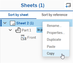 Copying a sheet